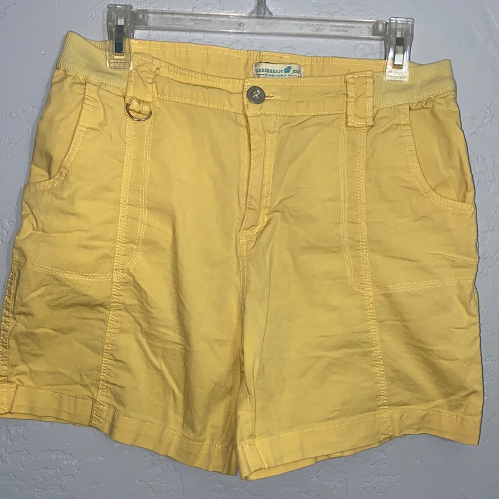 Caribbean Joe Women’s Short Cotton Spandex Yellow Size 8